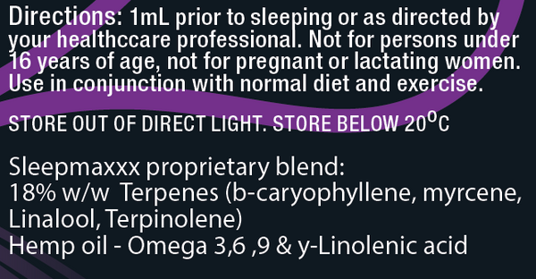 SLEEPMAXXX HEMP CB2 OIL BY BPM LABS
