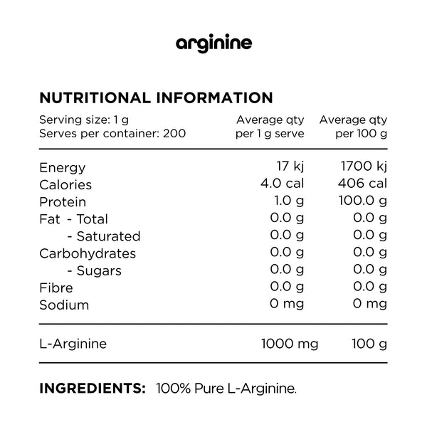 ARGININE BY SWITCH NUTRITION