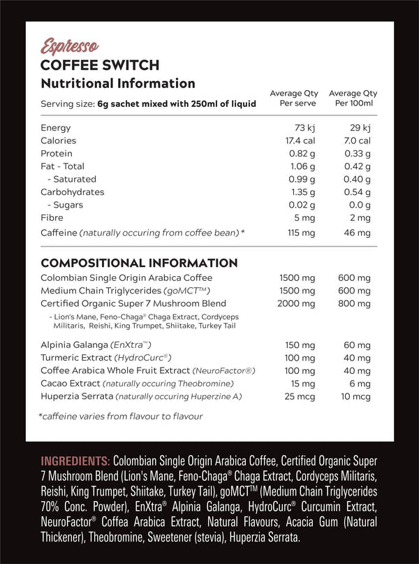 COFFEE SWITCH BY SWITCH NUTRITION