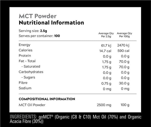 MCT OIL POWDER BY SWITCH NUTRITION