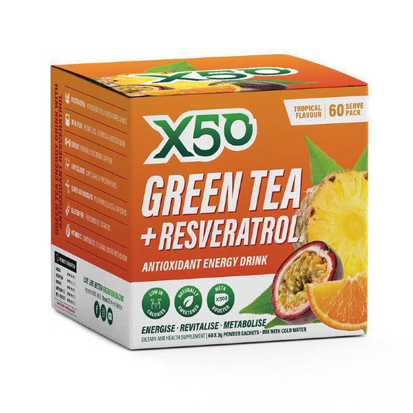 GREEN TEA + RESVERATROL BY X50