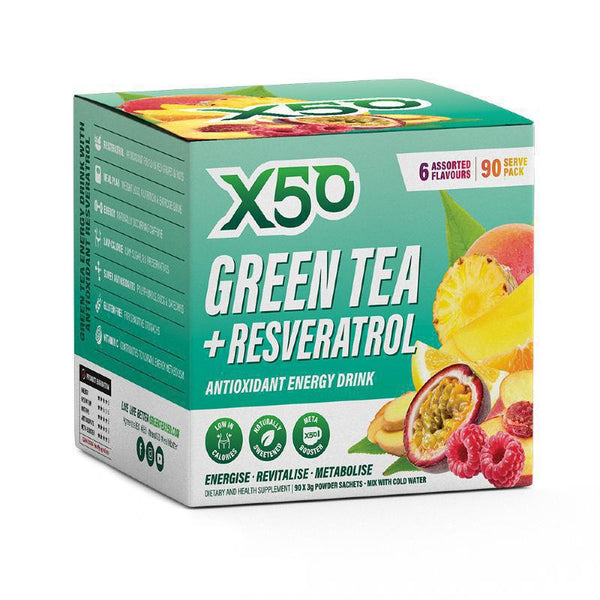 GREEN TEA + RESVERATROL BY X50