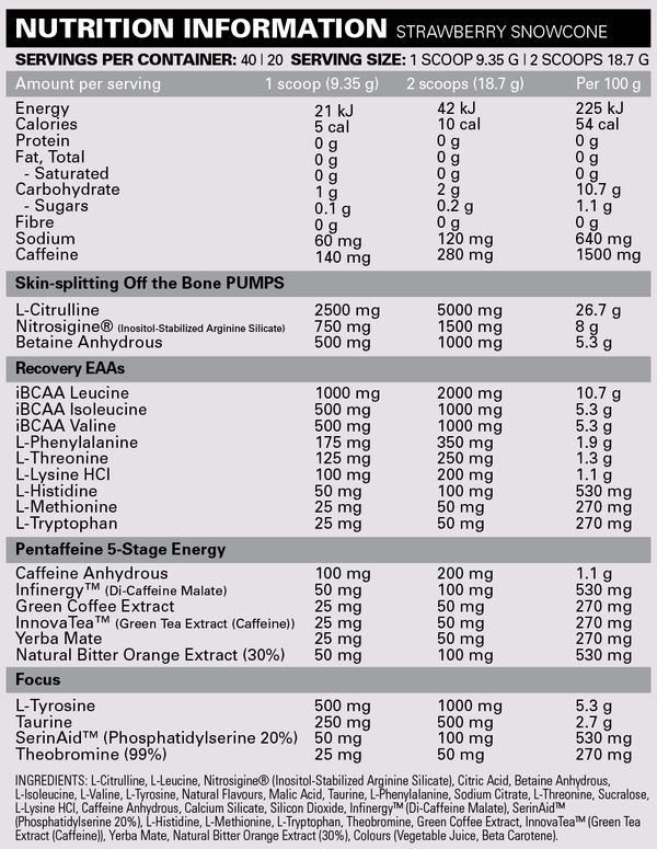 PRIDE PRE-WORKOUT BY EHP LABS