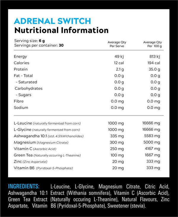 ADRENAL SWITCH BY SWITCH NUTRITION